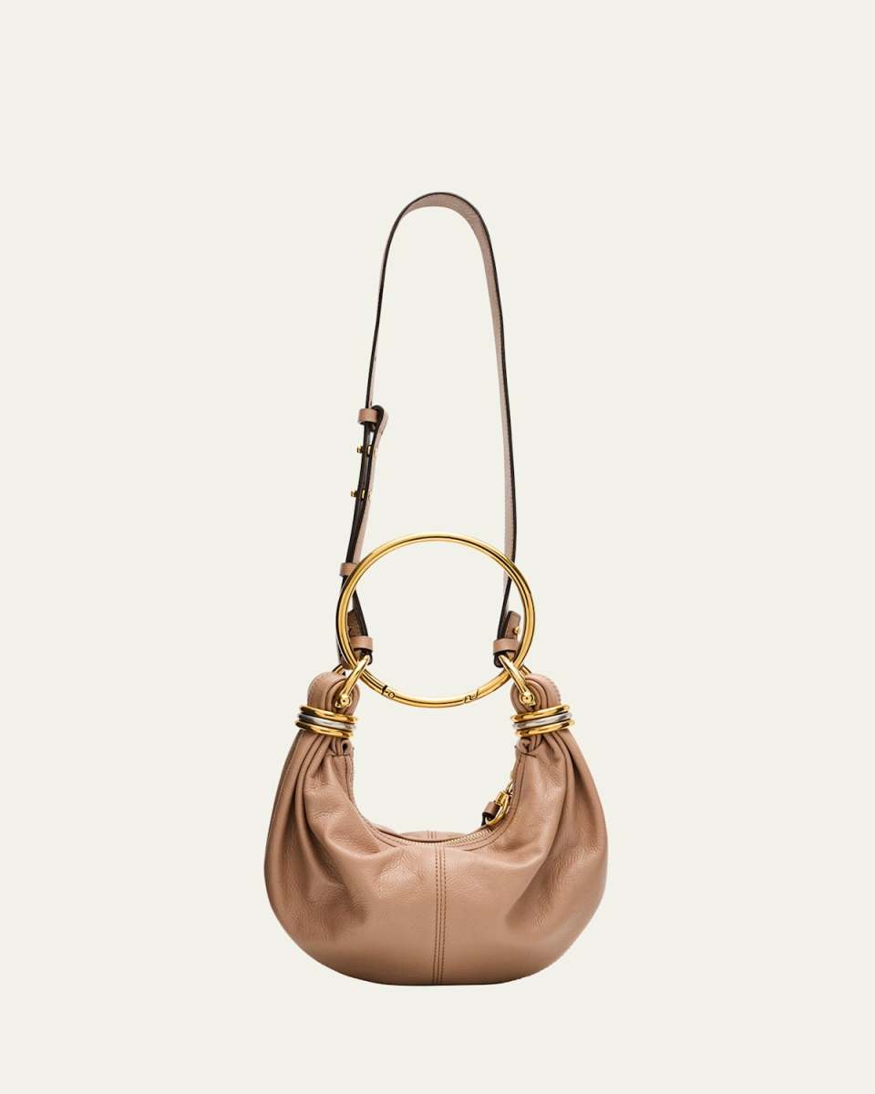 Mini Bracelet Grained Leather Crossbody Bag